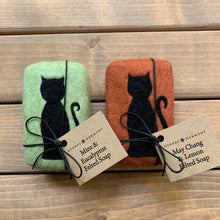 Load image into Gallery viewer, Black Cat Felted Soap
