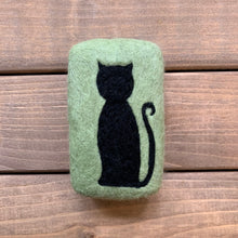 Load image into Gallery viewer, Black Cat Felted Soap
