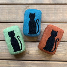 Load image into Gallery viewer, Black Cat Felted Soap
