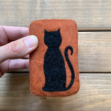 Load image into Gallery viewer, Black Cat Felted Soap
